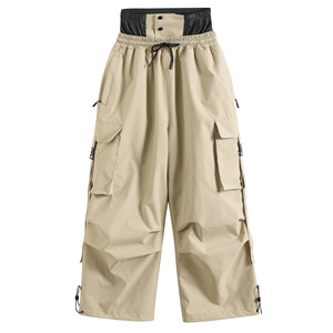 Men's Different Color Waterproof Cargo Pants With Multiple Pockets <b>Elastic</b> <b>Waist</b> Workwear Style Winter Outdoor <b>Trousers</b> - Product Image 5
