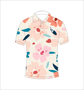 เสื้อโปโลผู้ชายพิมพ์ลายดอกไม้แขนสั้นลำลองแฟชั่นฤดูร้อนเสื้อยืดกอล์ฟ - Product Image 1