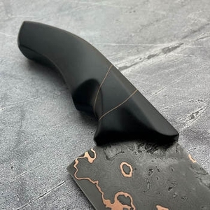 Cuchillo de Cocina Multiusos con Patrón de Damasco en Cobre Moderno, Mango Ergonómico, Herramienta para Preparación de Alimentos - Product Image 2