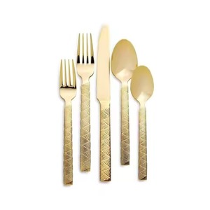 Ensemble de couverts élégants en laiton doré, collection de vaisselle de luxe pour restaurant - Product Image 6