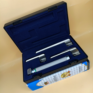LAPA-733071-5-2 Laringoscopio Miller de Fibra Óptica, 3 Hojas 0-1-2, Set con Mango Pediátrico, Hojas Reutilizables de Acero Inoxidable de Calidad Premium - Product Image 2