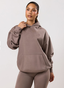 Manufacture Winter <b>Tops</b> Comfortable Cotton Embroidery Hoodies Custom Design Fleece Women Pullover Hoodie - Product Image 3