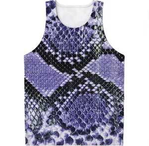 Men's <b>Snake</b> Print <b>Tank</b> Top O-Neck Casual Sleeveless Shirt Sublimation Printed Polyester - Product Image 4