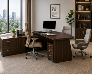 Mueble de Oficina Moderno y Duradero, Gabinete de Almacenamiento para Escritorio Ejecutivo, Muebles de Oficina de Melamina, Diseño Contemporáneo, Uso Comercial y en el Hogar - Product Image 1