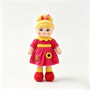 customized Mini hanging rag <b>doll</b>,blonde hair bun cloth <b>doll</b>,sunflower plush girl <b>doll</b>,fabric <b>doll</b> ornament,stuffed rag <b>doll</b> - Product Image 1