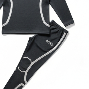 Conjunto deportivo de compresión para hombre de 2 piezas, ropa térmica para gimnasio, traje de entrenamiento atlético para correr y trotar - Product Image 3