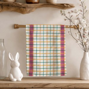 Serviettes de cuisine en coton les plus vendues au prix le plus bas pour la vente chaude, serviettes de cuisine à motif à carreaux teintes en fil provenant d'Inde - Product Image 3