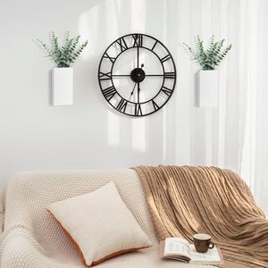 Set di 2 Vasi da Parete in Legno Stile Rustico con Piante Artificiali di Eucalipto e Scaffali Espositivi - Product Image 2