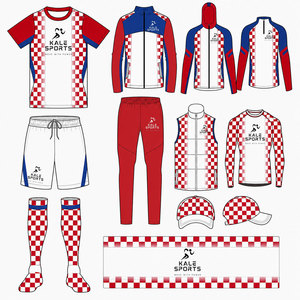 Tenues de football personnalisées OEM, maillots, ensembles d'entraînement pour joueurs, ensembles complets de football avec veste, pantalon, short, chaussettes, casquettes pour adultes - Product Image 1