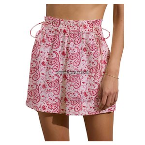 Vêtements de nuit 100% coton biologique pour femmes, style baby doll, shorts d'été faits main sur mesure avec cordon de serrage pour filles - Product Image 2