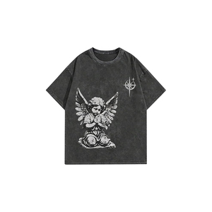 Graphic Tees Men Acid Washed <b>Y2K</b> Gothic Vintage Streetwear Cotton T-<b>Shirt</b> | Oversized <b>Shirt</b> Men,Black Graphic Tee,Graphic <b>Shirts</b> - Product Image 1