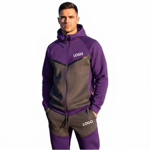 Conjunto Deportivo Casual Elegante para Hombre de Calidad Premium, Chaqueta y Pantalones con Cremalleras y Logotipo Personalizado, Traje Deportivo para Correr y Gimnasio - Product Image 2
