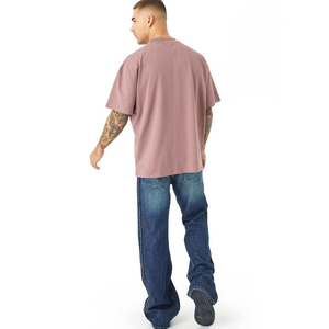 Wholesale Heavy Cotton T-Shirt Cropped <b>Box</b> Fit Boxy Oversize <b>Drop</b> Shoulder Solid Pattern cheap rate OEM Service - Product Image 3