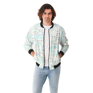Veste bomber unisexe à sublimation très vendue, col montant, à capuche, coupe-vent, respirante, tendance, impression intégrale, vêtement d'extérieur décontracté et confortable - Product Image 1