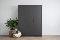 Armario de Dormitorio Moderno de Diseño KD, Duradero, Independiente, Colgante, de 3 Puertas, Gran Capacidad, Minimalista, de Madera, para Apartamentos Pequeños
