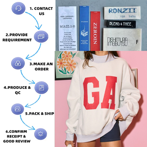 Sudadera personalizada para mujer, de cuello alto, estilo oversized, con ribetes y dobladillo en contraste, de tejido grueso tipo felpa. - Product Image 5