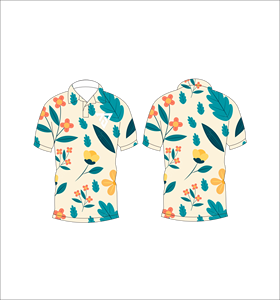 Polo à manches courtes pour hommes, imprimé feuilles florales, décontracté, à la mode, pour l'été, pour le golf - Product Image 3