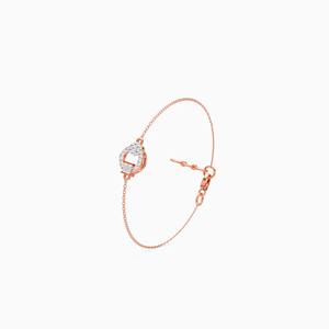 Delicada pulsera ligera con diamantes cultivados en laboratorio de 0.29 ct, corte baguette, en oro amarillo, blanco y rosa de 9 quilates. - Product Image 1