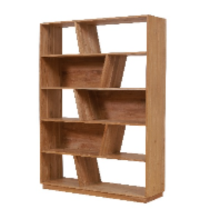 Meuble de rangement à 5 étagères de style minimaliste, grande capacité, ouvert, robuste, finition bois naturel, pour la décoration de la maison - Product Image 3