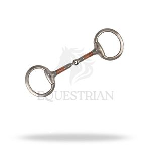Bridon Eggbutt en cuivre avec rouleaux en acier inoxydable et anneaux plats pour l'équitation et le contrôle de l'entraînement - Product Image 4