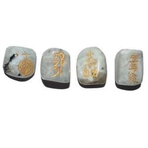 สลักสีเขียว Aventurine Orgone เกลือกกลิ้งหิน - Product Image 4