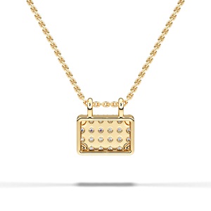Collier pendentif en diamant de laboratoire de qualité supérieure avec chaîne en or, platine, argent, bijoux fins pour femmes, style élégant et luxueux - Product Image 4