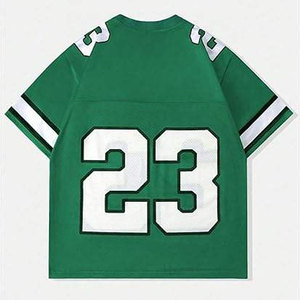 Camiseta de fútbol retro personalizada al por mayor de poliéster para aficionados, estilo urbano, oversize, de malla, con cuello en V, sin mangas, de secado rápido y ligera. - Product Image 2