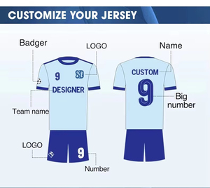 Professional Manufactured 100% Polyester Printed Soccer Uniform for Adult Men Custom Size Gradient Color Four-Way Stretch Custom - Product Image 6