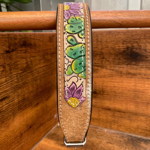 Nouveaux produits populaires 2024 tendance collier de chien en cuir usiné à la main personnalisé en cuir de vachette véritable chien de compagnie formation chiot colliers - Product Image 2