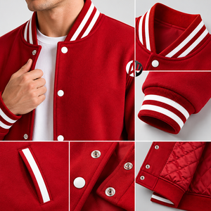 Veste universitaire offrant un confort élégant et un design sportif intemporel, avec une possibilité de superposition polyvalente pour une tenue décontractée saisonnière. - Product Image 5
