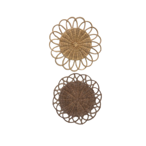 Set de table rond en rotin naturel du Vietnam pour tables à manger, décoration murale, intérieurs de maison, aménagement de restaurants et événements - Product Image 1