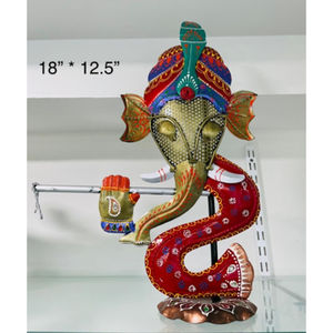 Artisanat métallique, table décorative découpée et façonnée à la main, revêtement poudré, design Art Déco, légère, cadeau de Diwali - Product Image 3