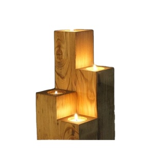 Wood Candle Holder Natural Wood Base <b>Tealight</b> Candle Holder with Home and Hotel Decorative for Best Christmas for Home - Product Image 1