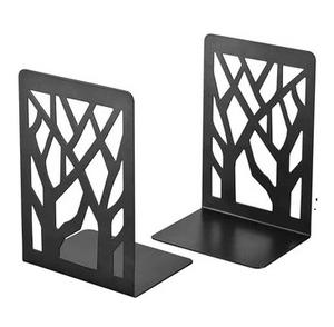 Porte-livres décoratifs en métal pour étagères, design arbre et oiseau en fer noir, pour la maison, le bureau, la bibliothèque, organisateur de bureau - Product Image 4