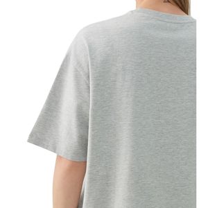 Camiseta de Algodón Oversize para Mujer, Cuello Redondo, Ajuste Holgado Casual, Lisa, Manga Corta, Básica, para Logotipo Personalizado, Venta al por Mayor - Product Image 2