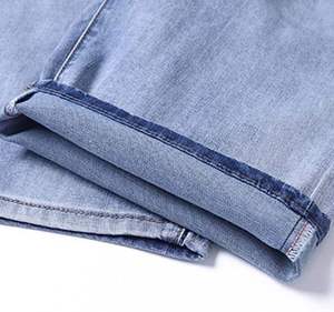 Pantalones Cortos de Mezclilla Elásticos y Holgados para Hombre, Nueva Temporada de Verano, Casuales, Transpirables y de Secado Rápido - Product Image 4