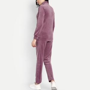 Survêtement en velours pour femme avec logo personnalisé, ensemble de jogging en velours, tenue de sport en velours - Product Image 3