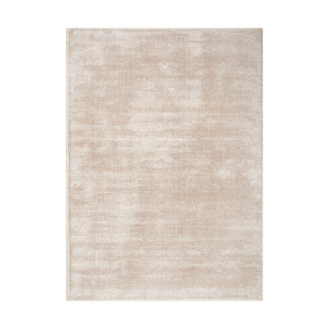 Alfombra Rectangular Beige de Viscosa Tejida a Mano, Alfombra de Textura Suave para Decoración del Hogar - Product Image 1
