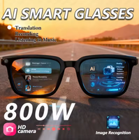 Lunettes Intelligentes IA : Traduction IA, Caméra HD 8MP, Enregistrement d'Images 4K, Conversation, Écoute Musicale