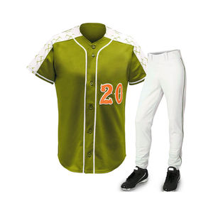 Tenues de sport entièrement personnalisées, uniformes de baseball de qualité supérieure, design de logo personnalisé, nouveaux ensembles de maillots et pantalons de baseball à prix avantageux - Product Image 1