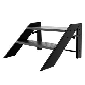 Escabeau pliable 2-4 marches avec hauteur réglable et pieds antidérapants, dispositif d'aide pour spa, marchepied pliable pour camping-car avec main courante - Product Image 1