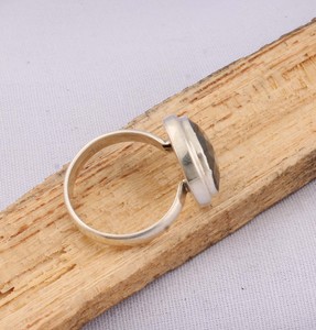 Handmade 925 Sterling <b>Silver</b> Amethyst <b>Solitaire</b> <b>Ring</b> Wholesale Raw Faceted Blue Flash Gemstone Classic Party <b>Ring</b> Supplier - Product Image 4
