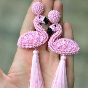 Boucles d'oreilles géométriques modernes en perles de rocaille pour femmes, qualité supérieure, collection pour les fêtes - Product Image 1