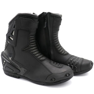 Bottes de moto pour hommes en cuir de vachette respirant, protection renforcée de la cheville, chaussures de motard, vente en gros, toutes saisons - Product Image 2
