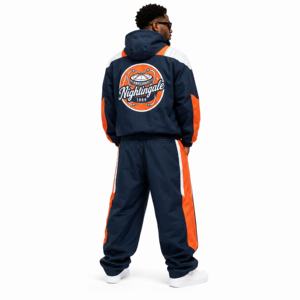 Unisex Customizable Nylon <b>Windbreaker</b> Jacket and Jogging Shorts Set Casual 2-piece Gym Fitness Suit For Men & <b>Women</b> - Product Image 5