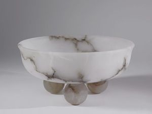 Modern alabaster stone serving bowl smooth carved finish luxury serving dish for special occasions festive gatherings - Product Image 4