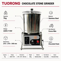 Nouveau moulin à chocolat automatique en acier inoxydable TUORONG 5 kg, broyeur à pierres pour chocolat, mélangeur de chocolat, petit moulin à double pierre