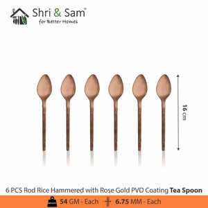 Juego de cuchillos de acero inoxidable de 24 piezas hechos a mano con varilla martillada de arroz con revestimiento de PVD - Product Image 6