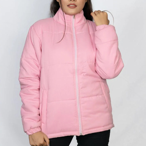 Chaqueta Acolchada Personalizada con Cuello Alto para Mujer, Chaqueta Acolchada Personalizada de Tacto Suave para Mujer - Product Image 4