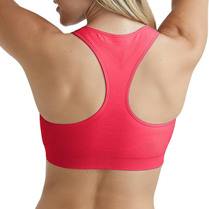Soutien-gorge de sport rose sans couture à fort impact pour femmes, idéal pour la gym et l'entraînement, vente en gros OEM, produit phare - Product Image 3